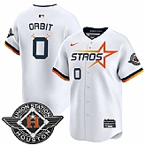 Men's Houston Astros #0 Orbit White 2025 City Connect Limited Stitched Jersey Dzhi,baseball caps,new era cap wholesale,wholesale hats